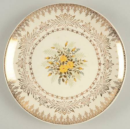 Yellow Rose Salad Plate