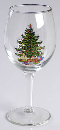 American Christmas Tree (White) 10 Oz Glassware Wine Goblet