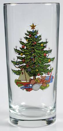 American Christmas Tree (White) Glassware Highball