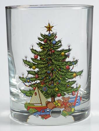 American Christmas Tree (White) 12 Oz Glassware Double Old Fashioned