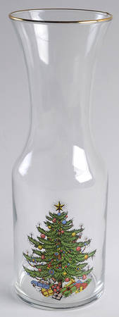 Christmas Tree (Narrow Green Band) Glassware Carafe