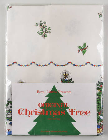 Christmas Tree (Narrow Green Band) 52" Square Tablecloth