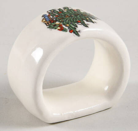 Christmas Tree (Narrow Green Band) Napkin Ring