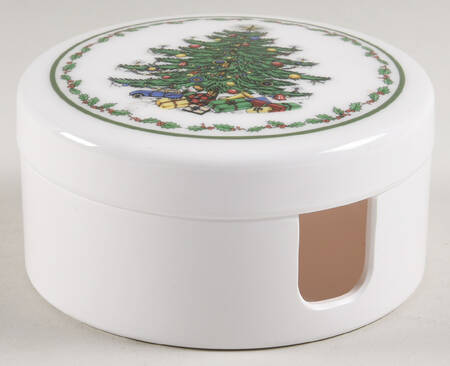 Christmas Tree (Narrow Green Band) Plastic Box for 6 Coasters