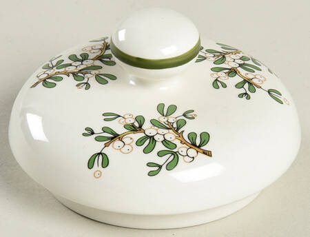 Christmas Tree (Narrow Green Band) Lid for Sugar Bowl