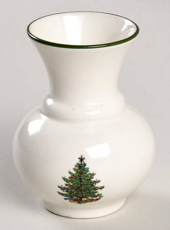 Christmas Tree (Narrow Green Band) 3" Bud Vase