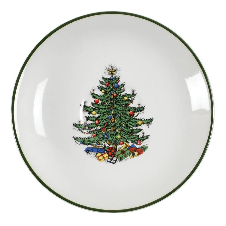 Christmas Tree (Narrow Green Band) Saucer for Flat Cup