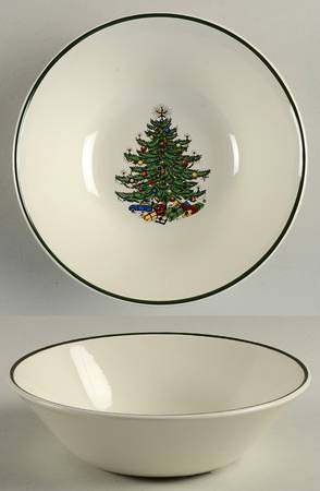 Christmas Tree (Narrow Green Band) Child's Bowl