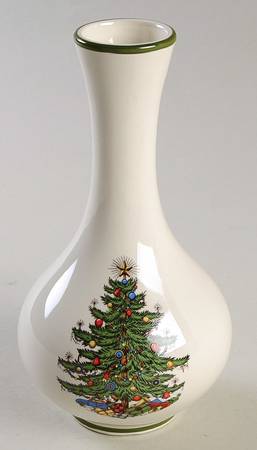 Christmas Tree (Narrow Green Band) 6" Vase