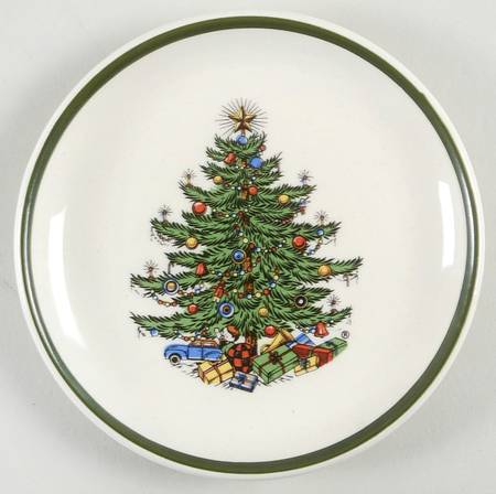 Christmas Tree (Narrow Green Band) Butter Pat