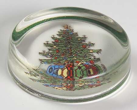 Christmas Tree (Narrow Green Band) Paperweight