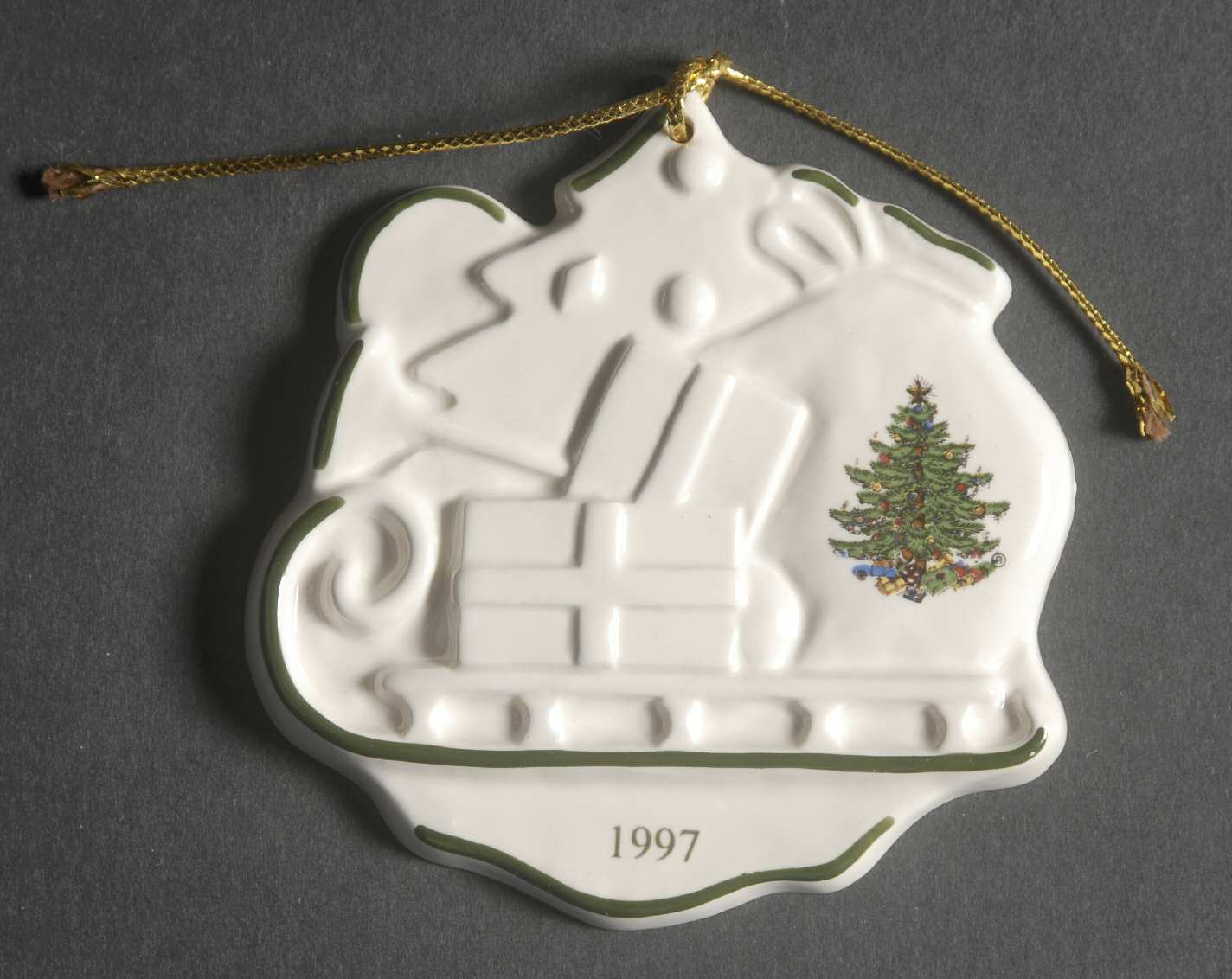 Christmas Tree (Narrow Green Band) Ornament