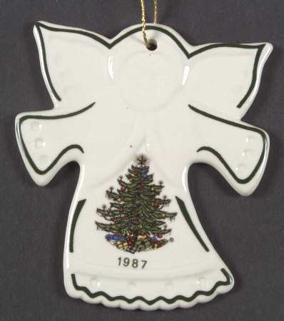 Christmas Tree (Narrow Green Band) Angel Ornament