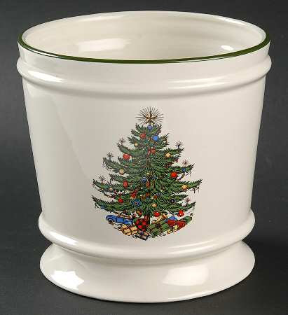 Christmas Tree (Narrow Green Band) Medium Planter