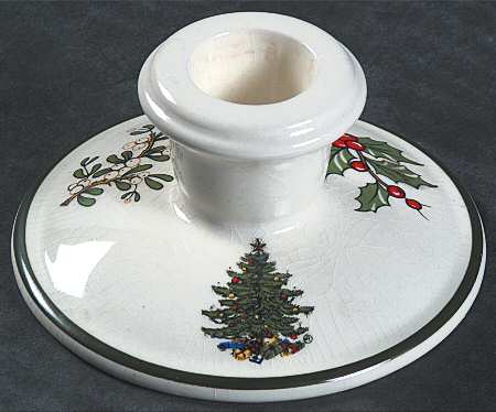 Christmas Tree (Narrow Green Band) 1" Small Candlestick