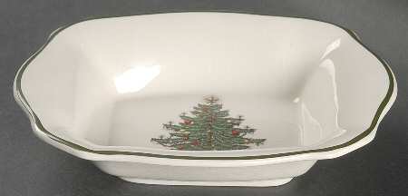 Christmas Tree (Narrow Green Band) Small Candy Dish