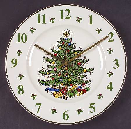 Christmas Tree (Narrow Green Band) Clock Plate