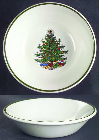 Christmas Tree (Narrow Green Band) Coupe Cereal Bowl
