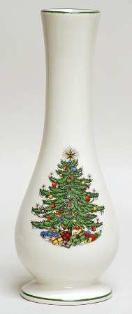 Christmas Tree (Narrow Green Band) 6" Vase
