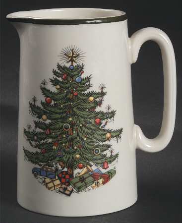 Christmas Tree (Narrow Green Band) 20 Oz Pitcher