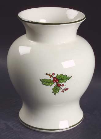Christmas Tree (Narrow Green Band) 7" Vase