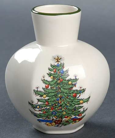 Christmas Tree (Narrow Green Band) 3" Bud Vase