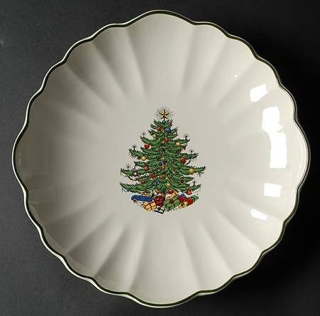 Christmas Tree (Narrow Green Band) Chip & Dip-Base Only