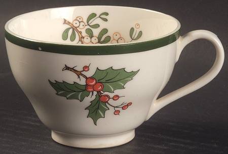Christmas Tree (Wide Green Band) Footed Cup