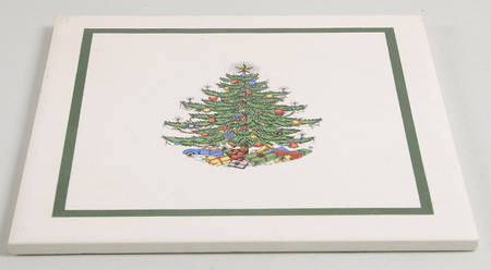Christmas Tree (Wide Green Band) Tea Tile