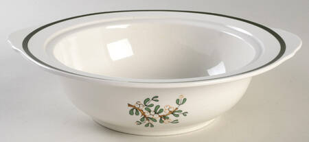 Christmas Tree (Wide Green Band) Round Vegetable No Lid