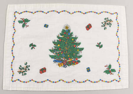 Christmas Tree (Wide Green Band) Cloth Placemat by Cuthbertson