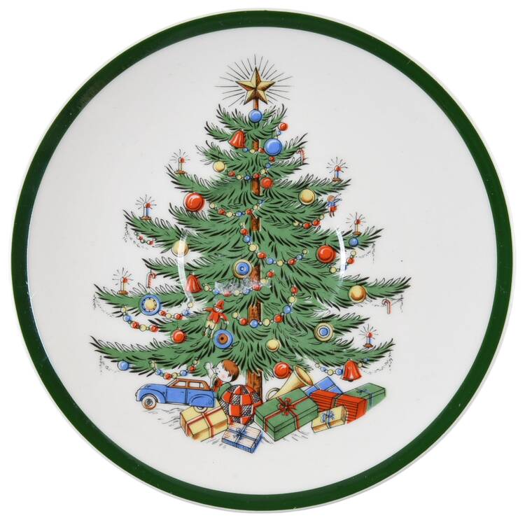 Christmas Tree (Wide Green Band) Saucer for Demitasse Cup