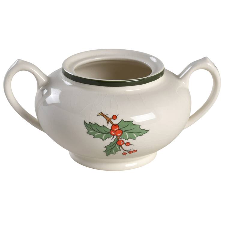 Christmas Tree (Wide Green Band) Sugar Bowl No Lid