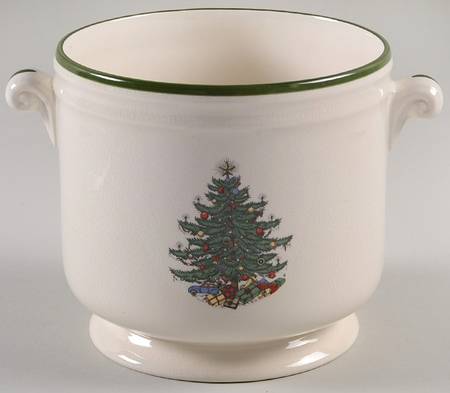 Christmas Tree (Wide Green Band) Medium Cachepot