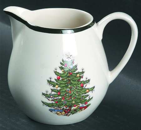 Christmas Tree (Wide Green Band) 16 Oz Pitcher