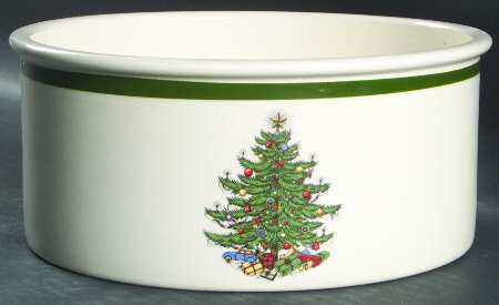 Christmas Tree (Wide Green Band) Large All Purpose Bowl