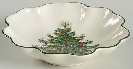Christmas Tree (Wide Green Band) 5" All Purpose Bowl