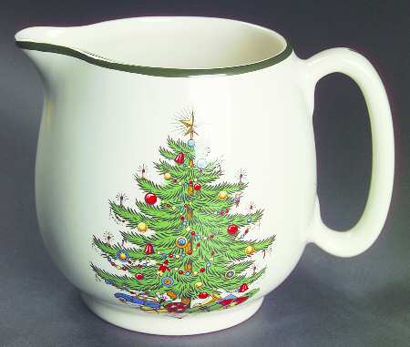 Christmas Tree (Wide Green Band) 24 Oz Pitcher