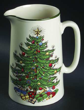 Christmas Tree (Wide Green Band) 40 Oz Pitcher