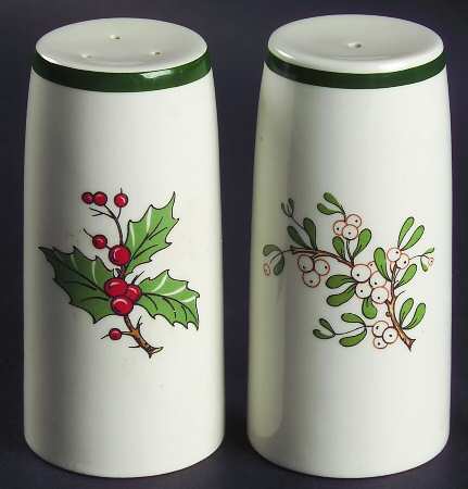 Christmas Tree (Wide Green Band) Salt & Pepper Set