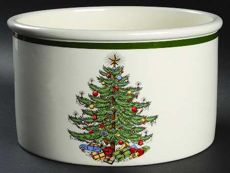 Christmas Tree (Wide Green Band) Large All Purpose Bowl