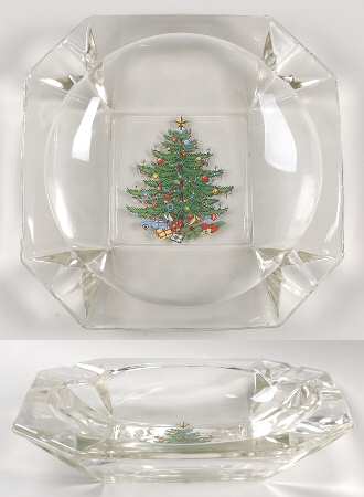 Christmas Tree (Wide Green Band) Large Ashtray
