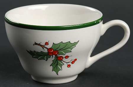 Christmas Tree (Wide Green Band) Footed Cup