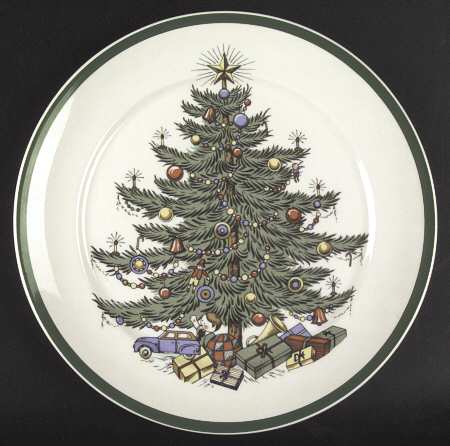 Christmas Tree (Wide Green Band) Bread & Butter Plate