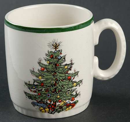 Christmas Tree (Wide Green Band) Mug