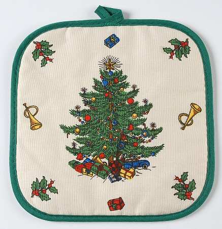 Christmas Tree (Wide Green Band) Cloth Potholder