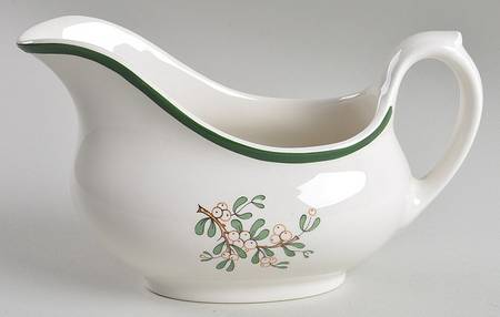 Christmas Tree (Wide Green Band) Gravy Boat