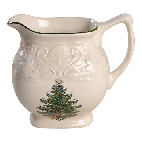 Dickens Embossed Christmas (Cream) Tankard Pitcher