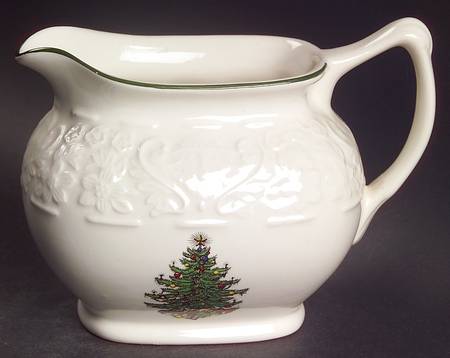 Dickens Embossed Christmas (Cream) Creamer