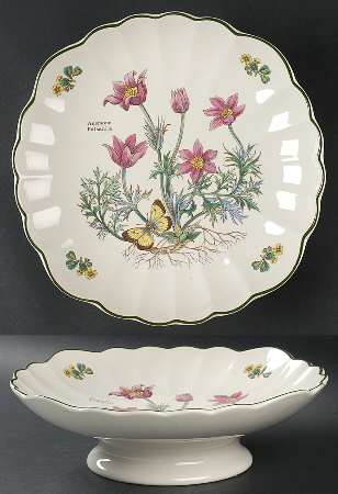 Florabunda (Smooth, Round) Round Compote (Height X Width)
